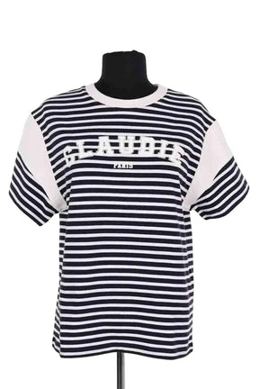 T-shirt Claudie Pierlot Bleu en Coton, taille S - Seconde Main