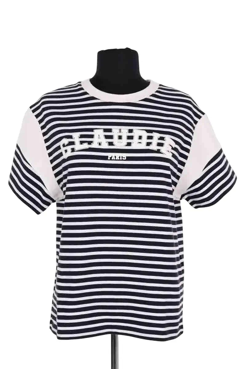 T-shirt Claudie Pierlot Bleu en Coton, taille S - Seconde Main