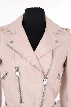 Veste Maje Rose en Cuir