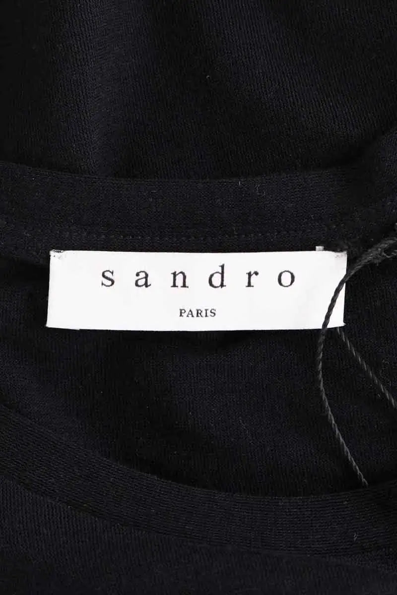 Top sans manche Sandro Bordeaux en Coton