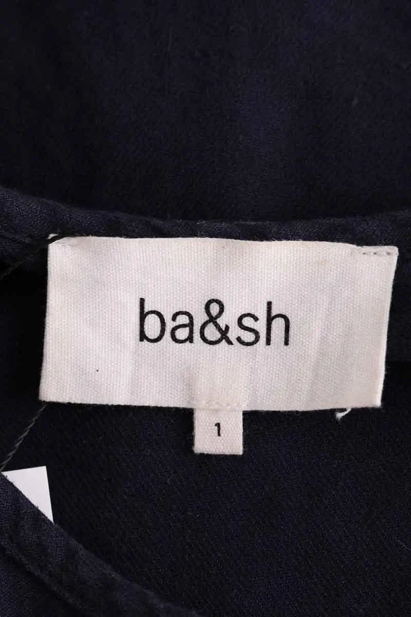 Top sans manche Ba&Sh Marine en Coton