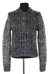 Pull Ganni Anthracite en Laine, taille XS - Seconde Main