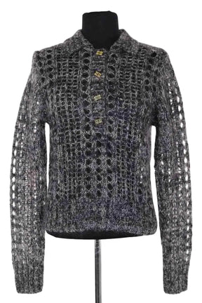 Pull Ganni Anthracite en Laine, taille XS - Seconde Main
