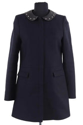 Manteau Claudie Pierlot Marine en Laine, taille S - Seconde Main