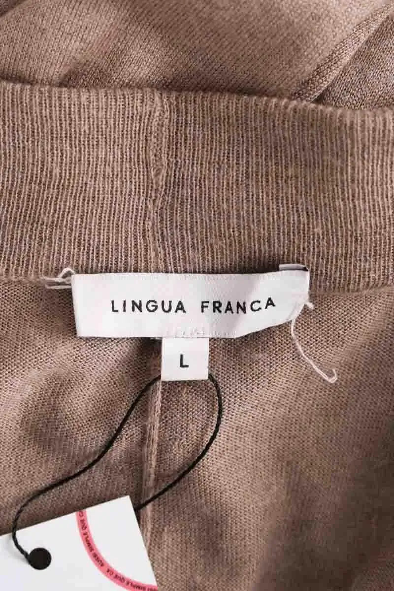 Jupe Lingua Franca Beige en Laine