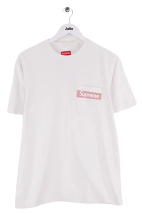 T-shirt Supreme Blanc en Coton, taille S - Seconde Main