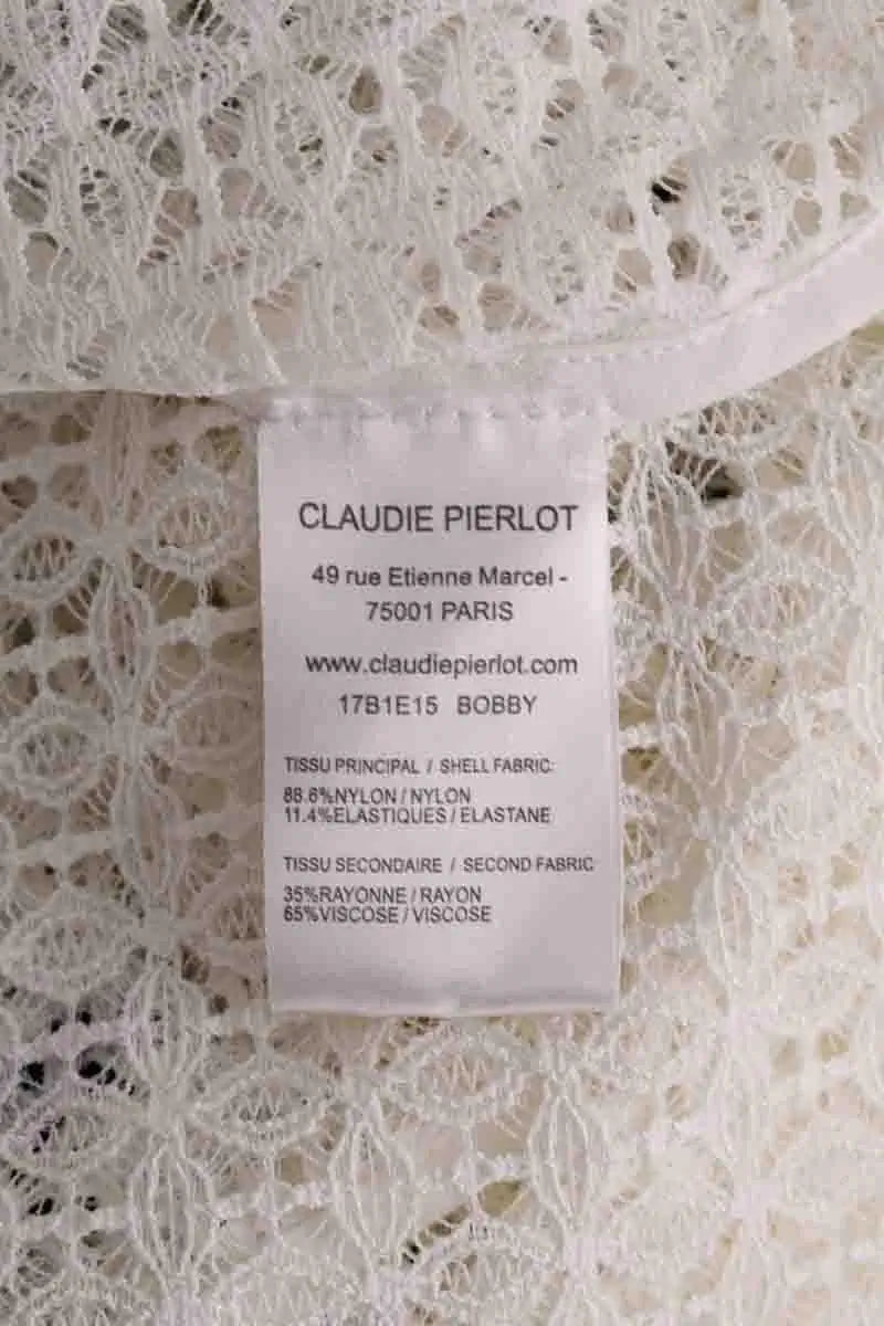 Blouse Claudie Pierlot Blanc en Synthétique