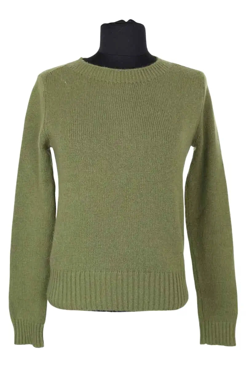 Pull Eric Bompard Kaki en Cachemire, taille S - Seconde Main