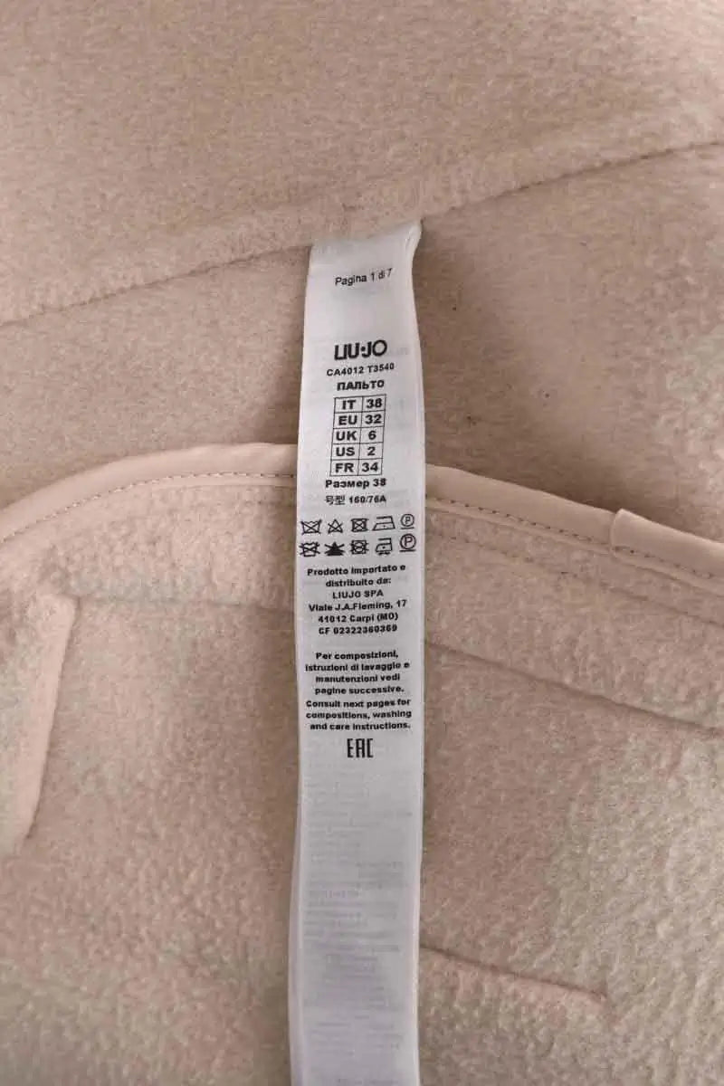 Manteau Liu Jo Beige en Laine
