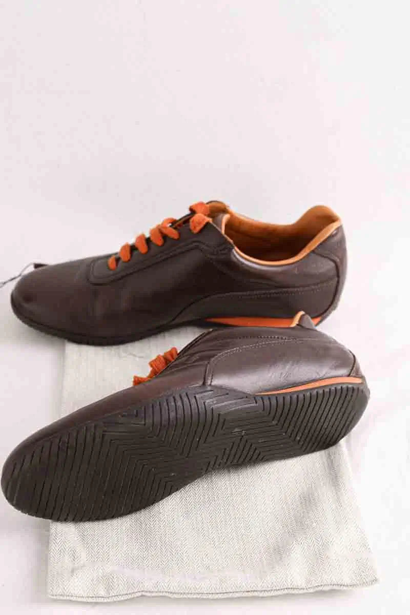 Baskets Hermès Marron en Cuir