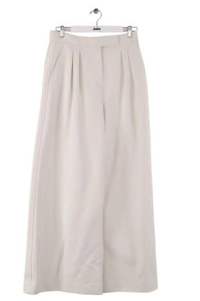 Pantalon large Max Mara Blanc en Synthétique, taille XL - Seconde Main