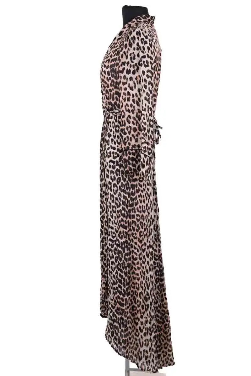 Robe Ganni Marron en Viscose