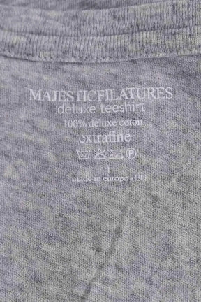 T-shirt Majestic Filatures Gris en Coton