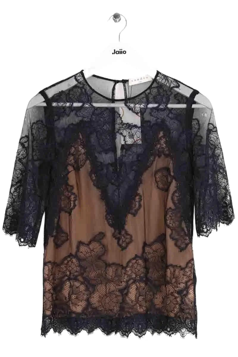 T-shirt Sandro Noir en Coton, taille S - Seconde Main