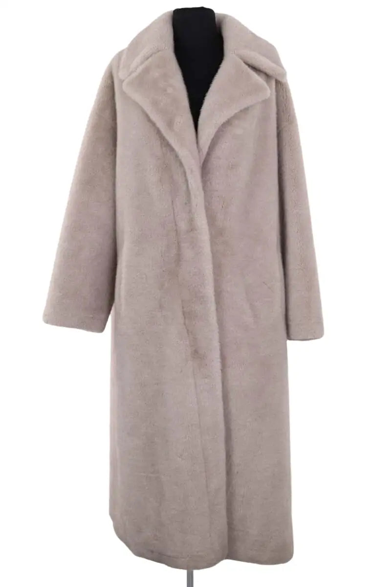 Manteau Plein Sud Gris en Daim, taille M - Seconde Main