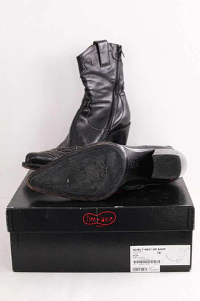 Santiags Free Lance Noir en Cuir