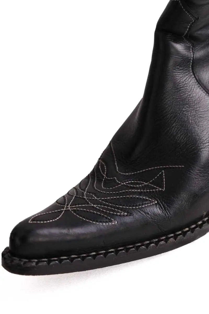 Santiags Free Lance Noir en Cuir