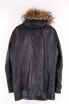 Manteau Azzaro Noir en Cuir