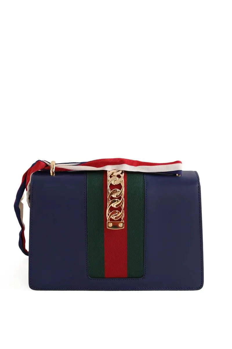 Sac porté épaule Gucci Sylvie Bleu en Cuir