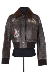 Blouson Valentino Noir en Cuir, taille XS - Seconde Main