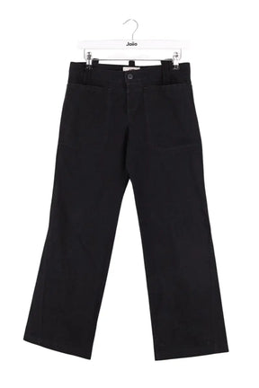 Pantalon large Burberry Noir en Coton, taille M - Seconde Main