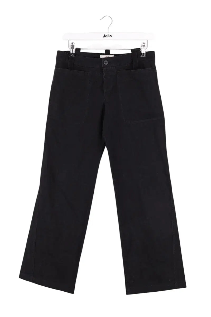 Pantalon large Burberry Noir en Coton, taille M - Seconde Main