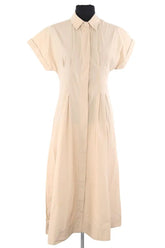 Robe Max Mara Beige en Coton, taille XXS - Seconde Main