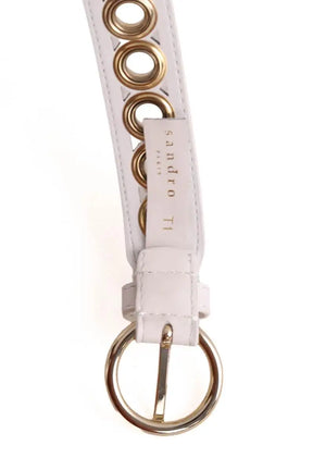 Ceinture en cuir Maje Blanc en Cuir
