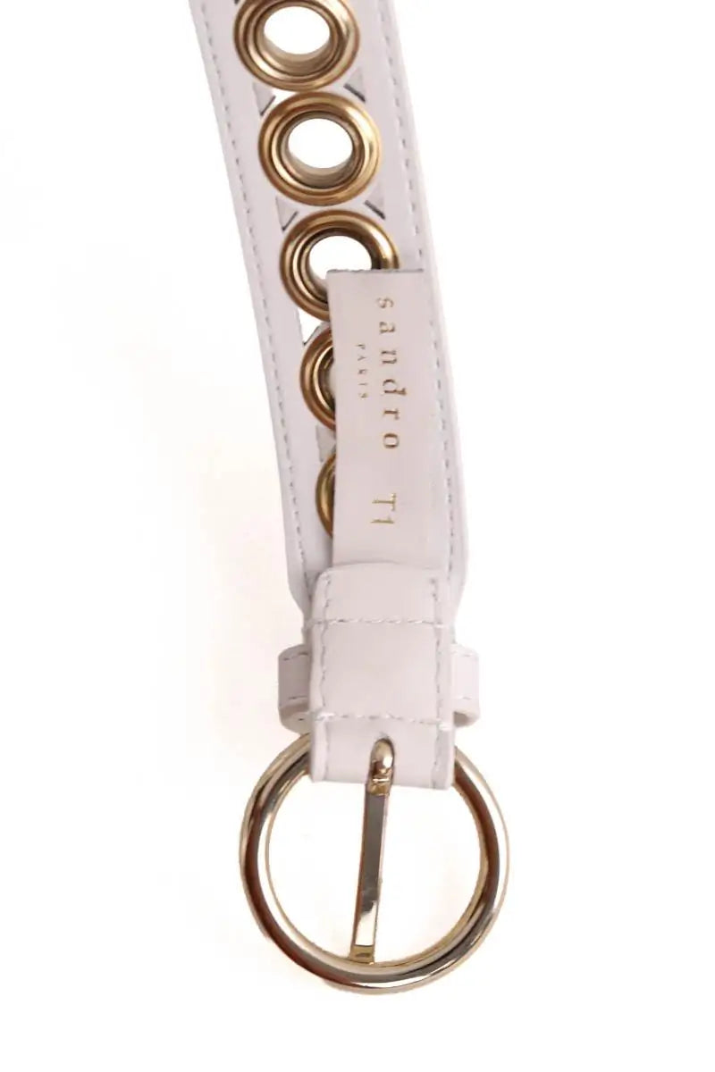 Ceinture en cuir Maje Blanc en Cuir