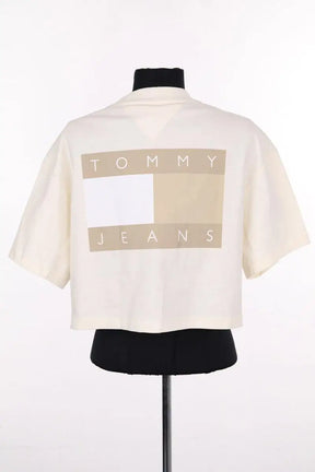 T-shirt Tommy Hilfiger Beige en Coton