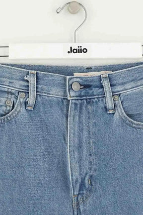 Jean large W26 L31 Ganni Bleu en Coton