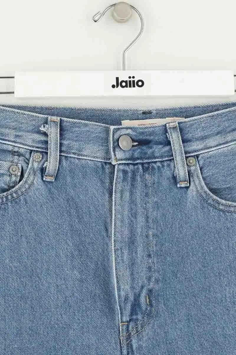 Jean large W26 L31 Ganni Bleu en Coton