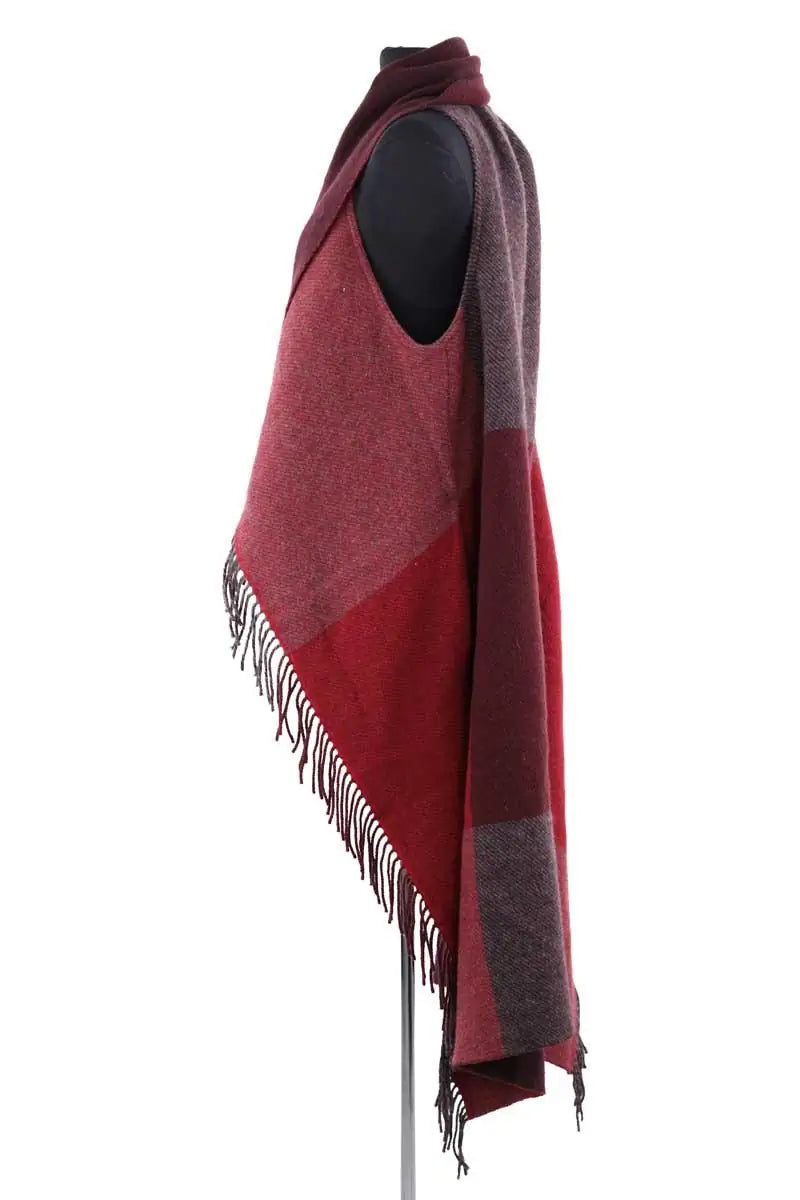 Cape Claudie Pierlot Bordeaux en Laine