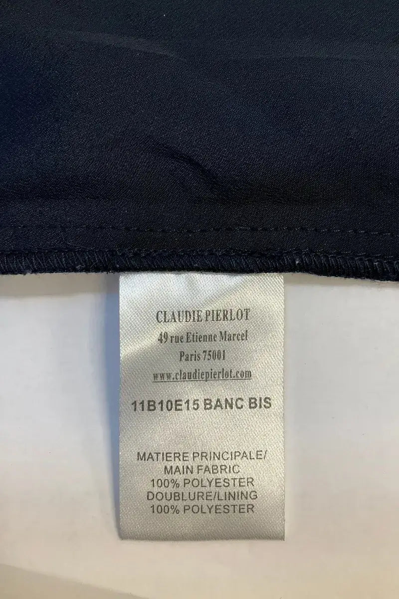 Blouse Claudie Pierlot Marine en Synthétique