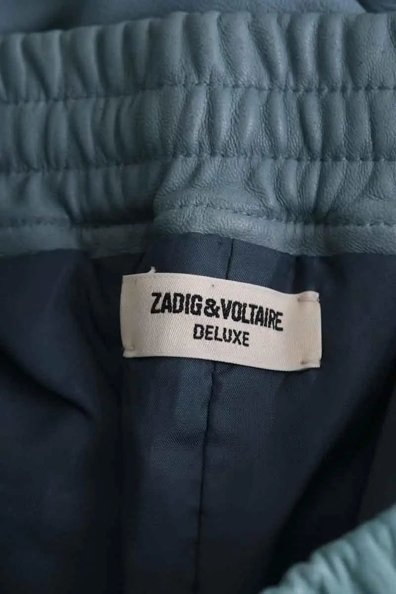 Pantalon droit Zadig & Voltaire Bleu en Cuir