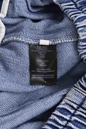 Pantalon droit Isabel Marant Bleu en Coton