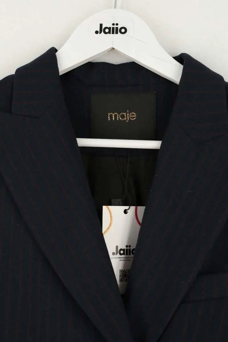 Blazer Maje Marine en Laine