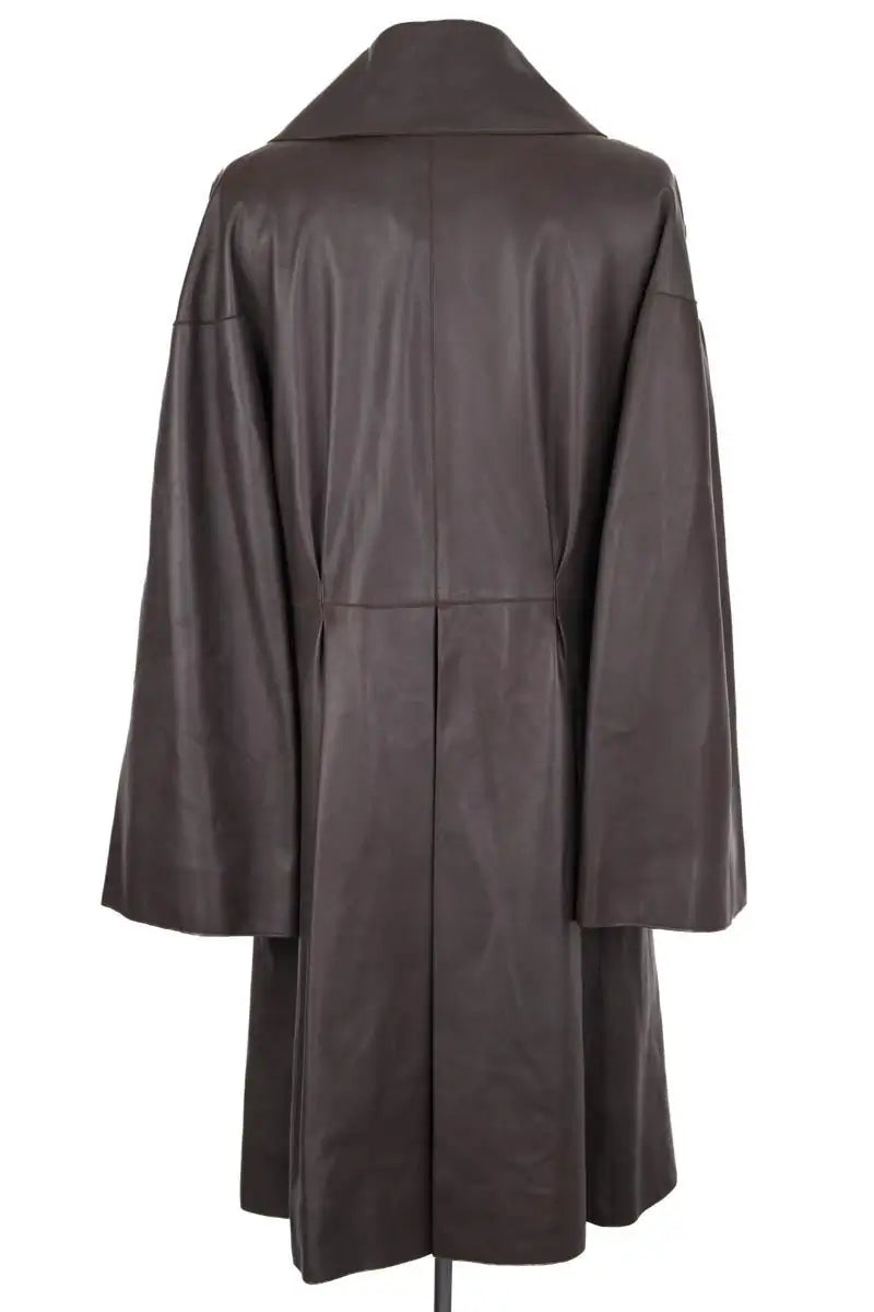 Manteau Jitrois Anthracite en Cuir