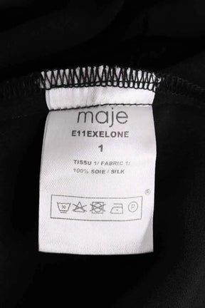 Robe Maje Noir en Soie