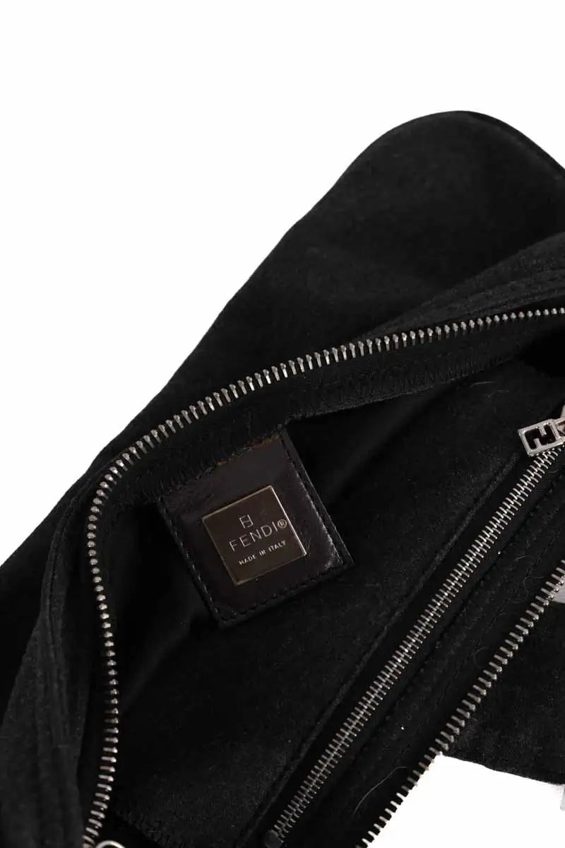 Sac à bandoulière Fendi Baguette Anthracite en Coton
