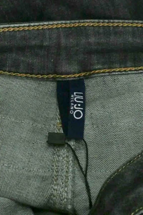 Jean slim Liu Jo Gris en Coton