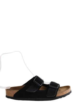 Mules Birkenstock Noir en Daim, taille 39 - Seconde Main