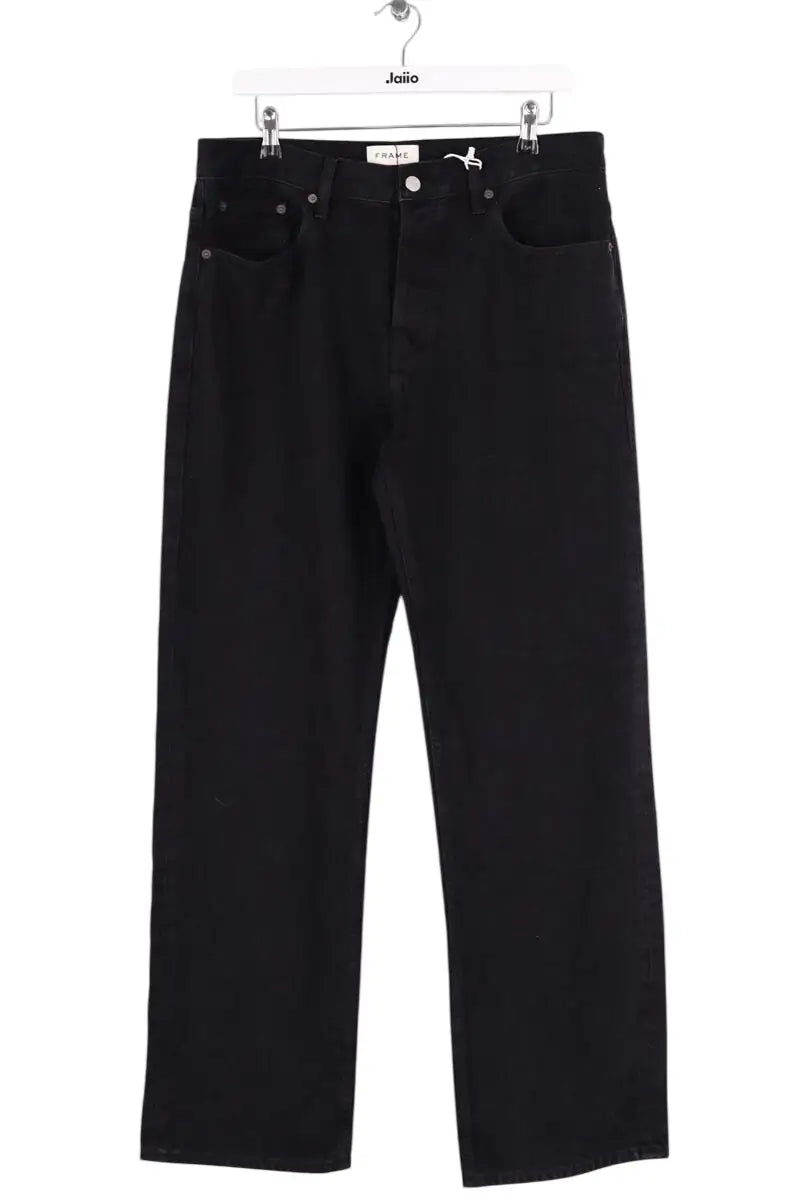 Jean droit Frame Noir en Coton, taille L - Seconde Main
