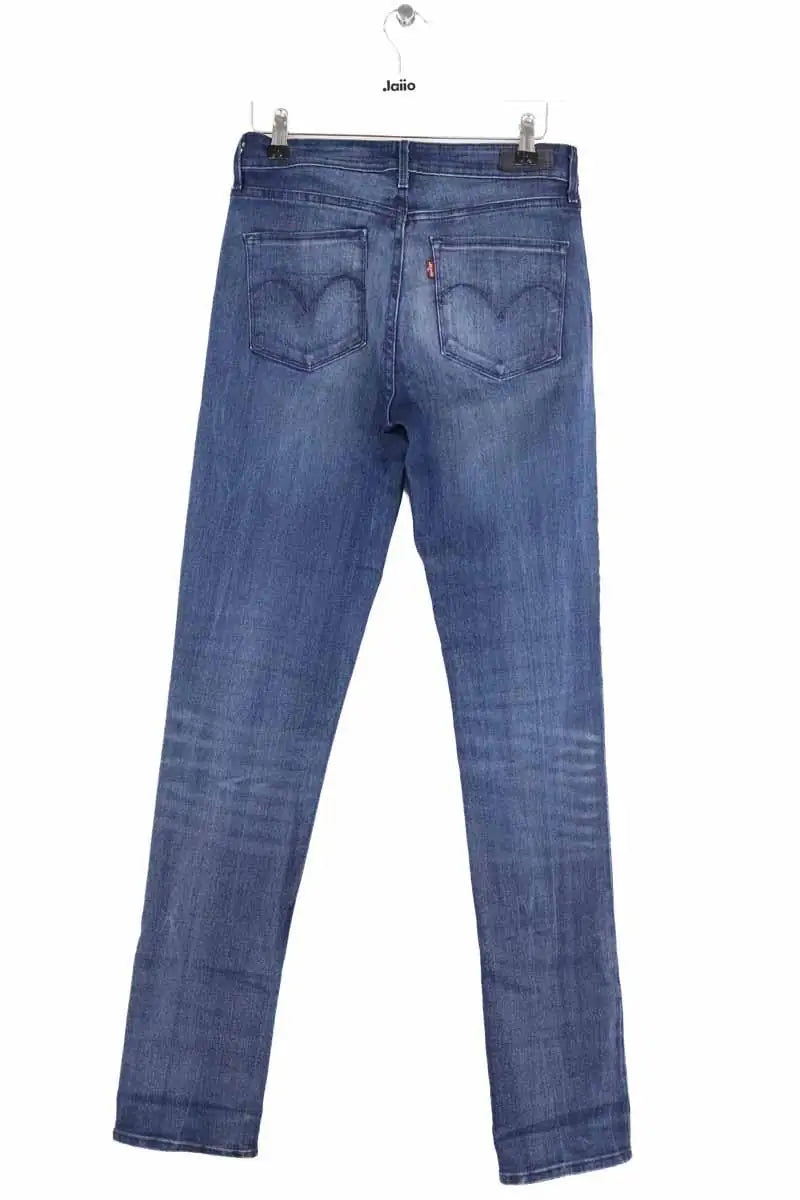 Jean slim Levi's Mid Rise Slim Bleu en Coton