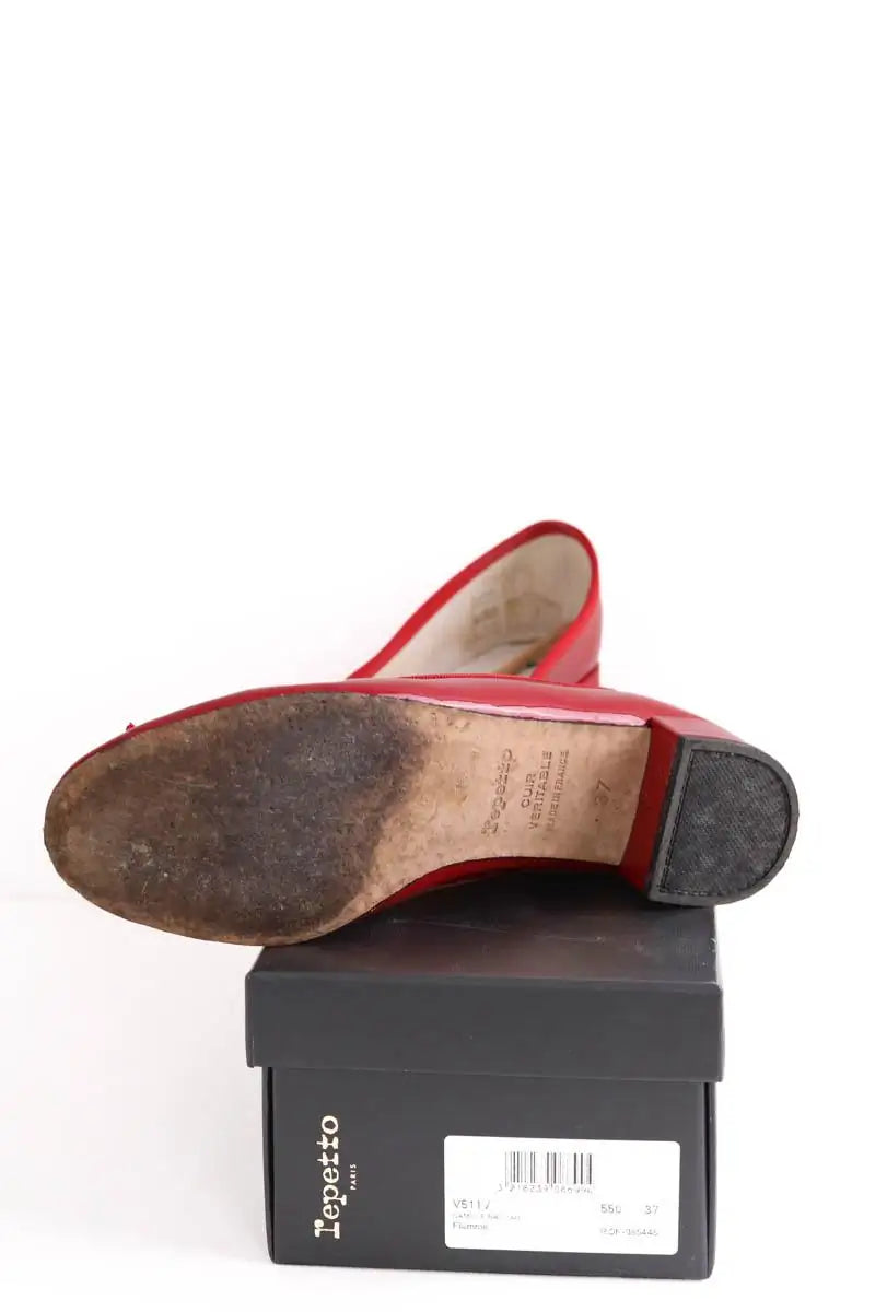 Talons Repetto Rouge en Cuir