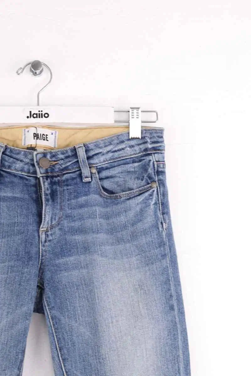 Jean slim Paige Bleu en Coton