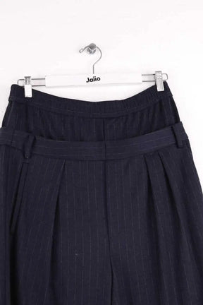 Pantalon large Tibi Bleu en Laine