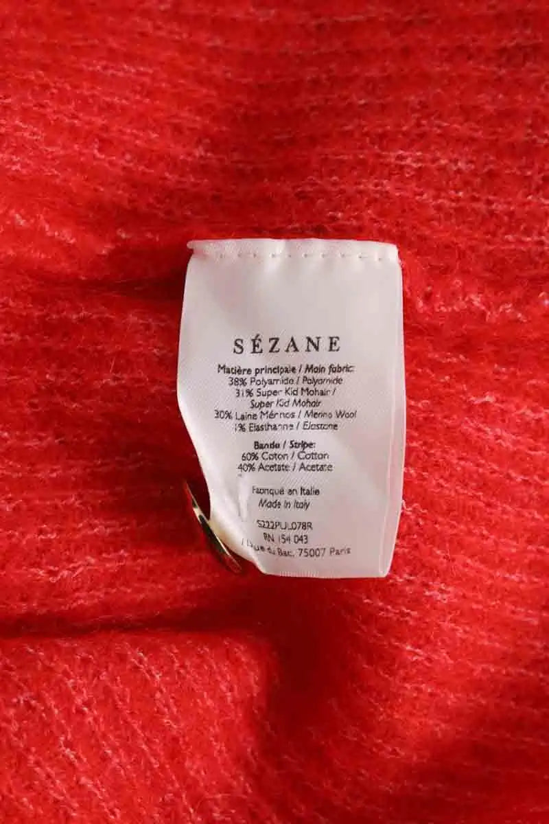 Pull Sézane Rouge en Laine