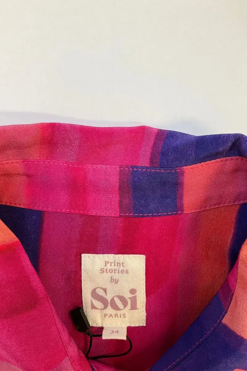 Chemise Soi Multicolore en Soie