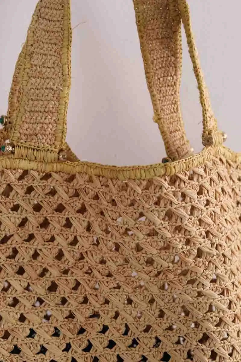 Cabas Gas Bijoux Beige en Osier